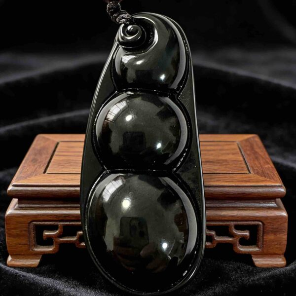 -A01 A01 Ruyi Pod Obsidian Pendant