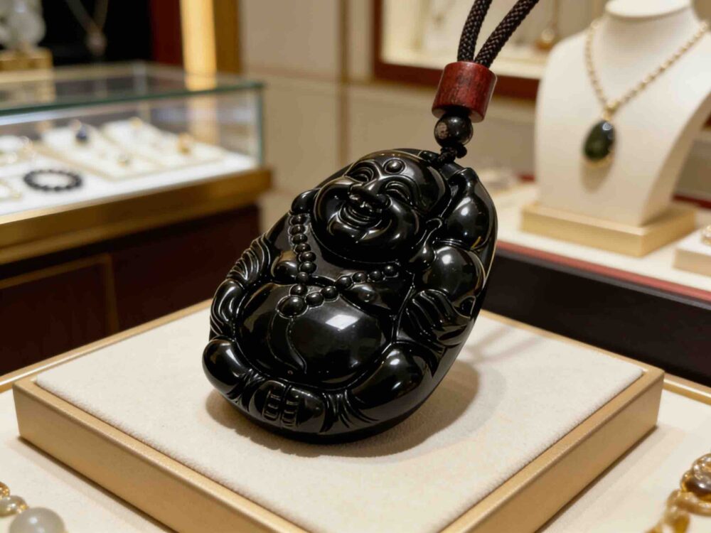 A19 Ruyi on the Move Obsidian Pendant