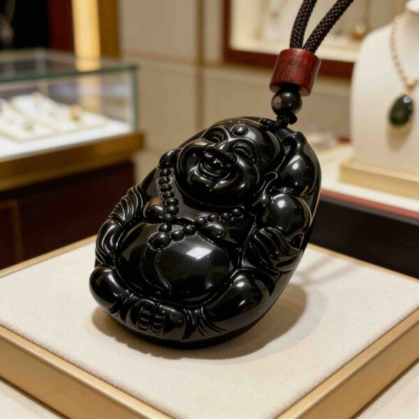 A19 Ruyi on the Move Obsidian Pendant