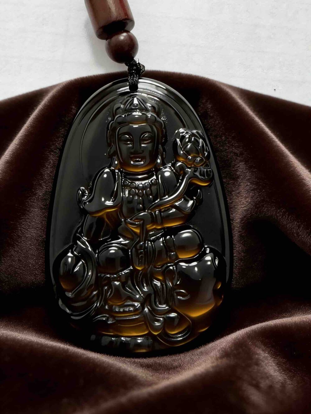 B04 Sovereign of Action Obsidian Pendant