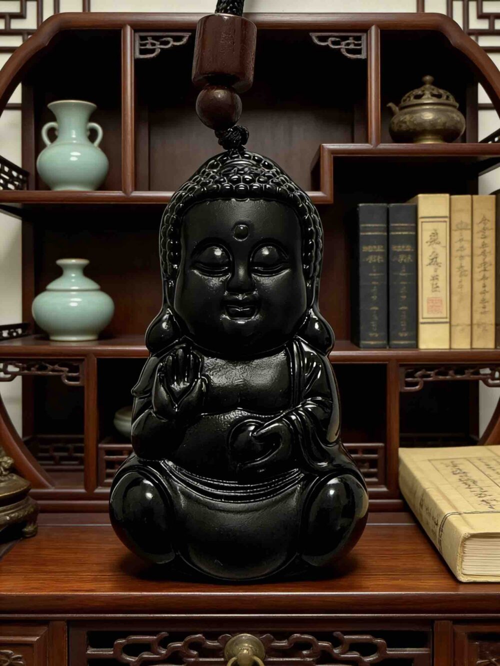 B18 Fearless Baby Obsidian Pendant