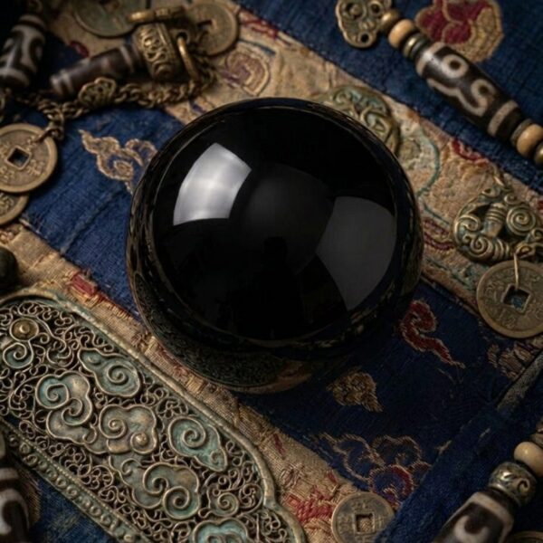 Premium Natural Black Obsidian Sphere